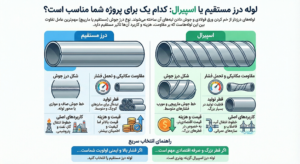 لوله درز مستقیم یا اسپیرال